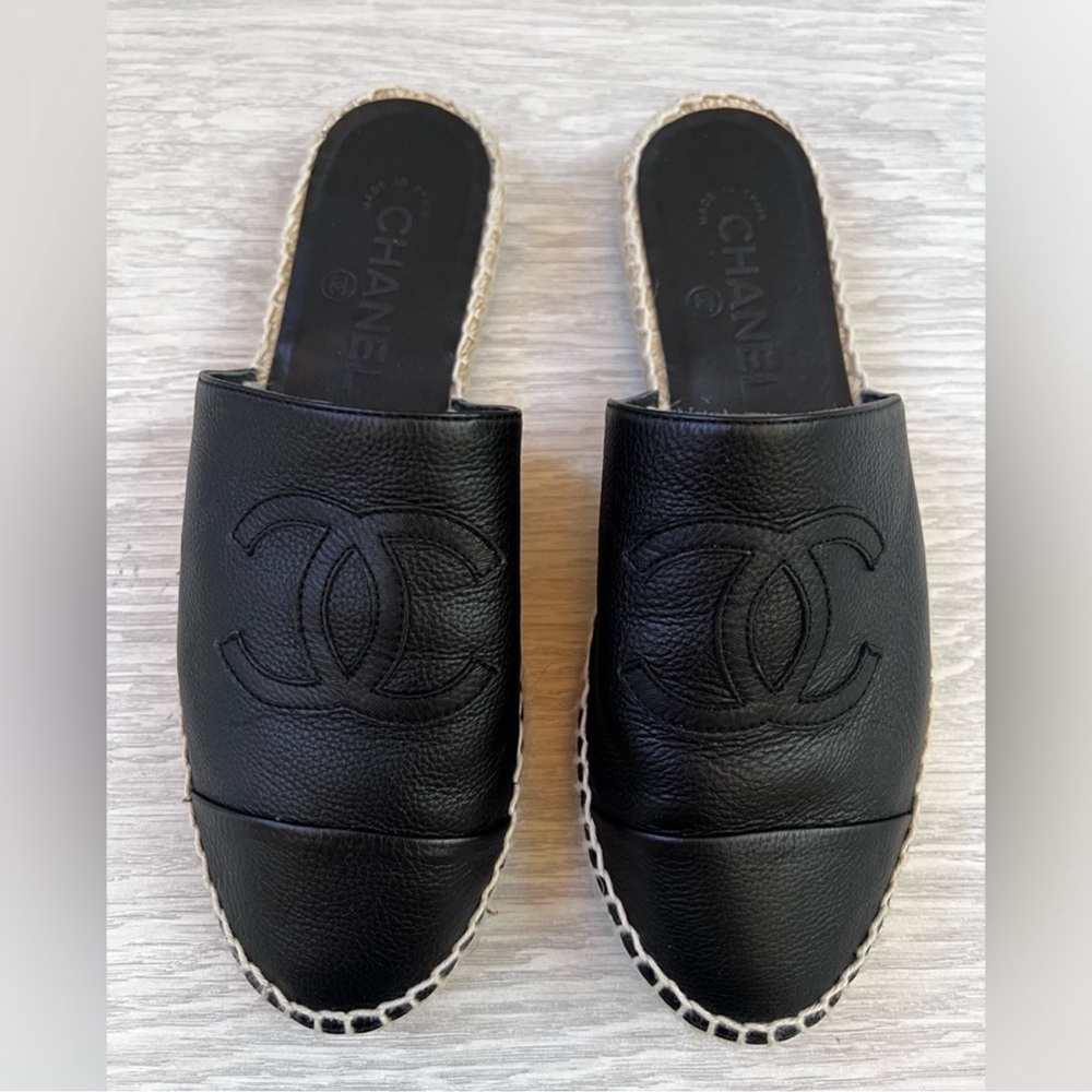 Chanel Backless Espadrille Mules
